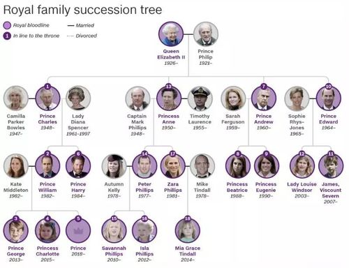 英国王位继承顺序排名2019 现在英国王位继承顺序