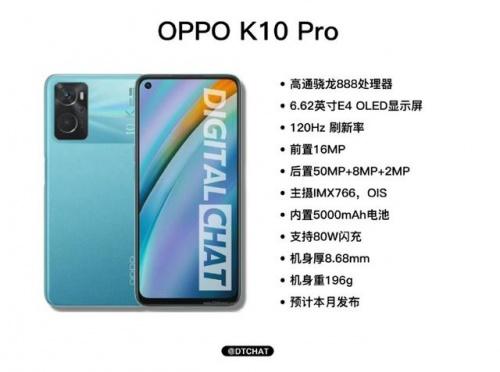 OPPOK10的参数及价格 oppok10pro参数