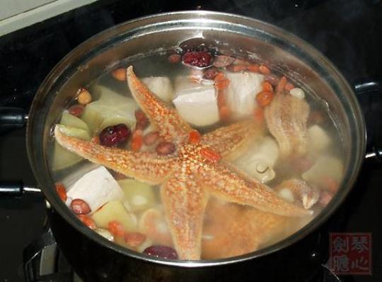 干海星煲汤的做法